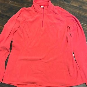 Hot pink The North Face fleece half zip L